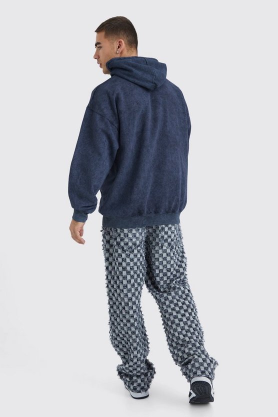Oversize Hoodie mit Pour Homme Print