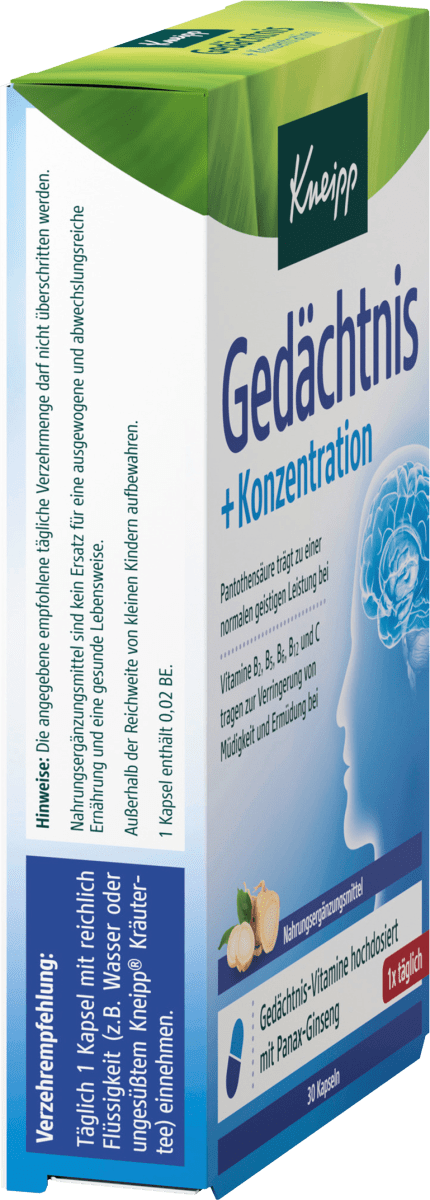 Gedächtnis + Konzentration Kapseln 30 St, 15 g