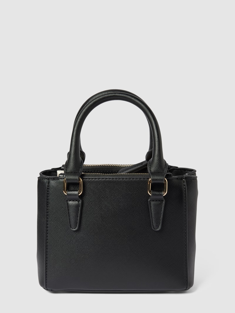 Handtasche mit Label-Applikation Modell 'ZERO' in schwarz