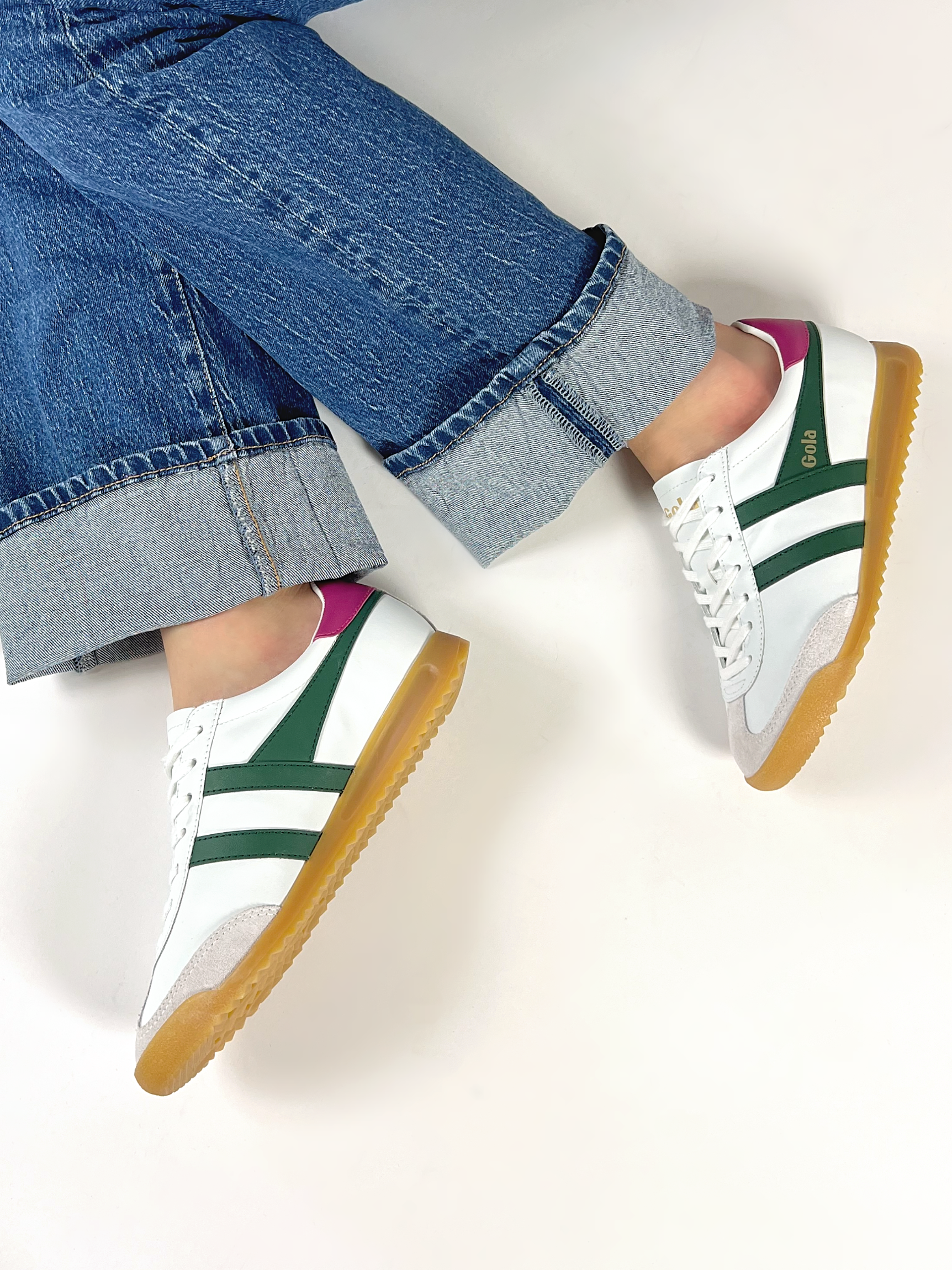 Gola  TORPEDO LEATHER CLB622 - Blanc Vert