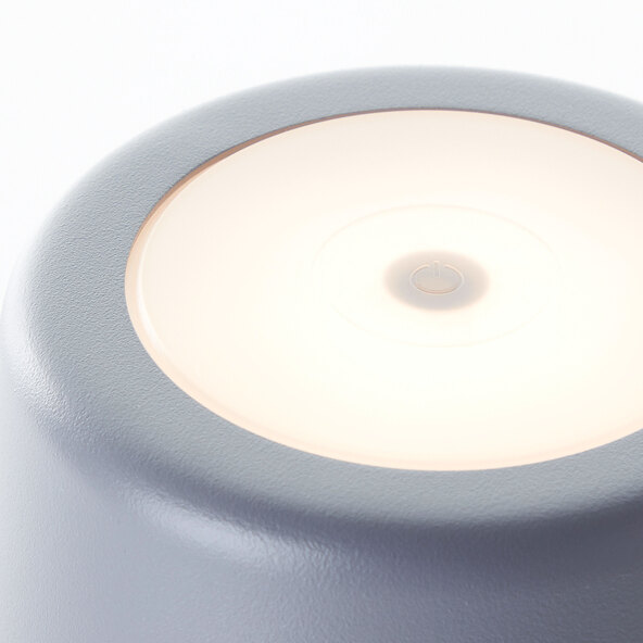 LED-Akku-Tischleuchte Kaami, grau-matt