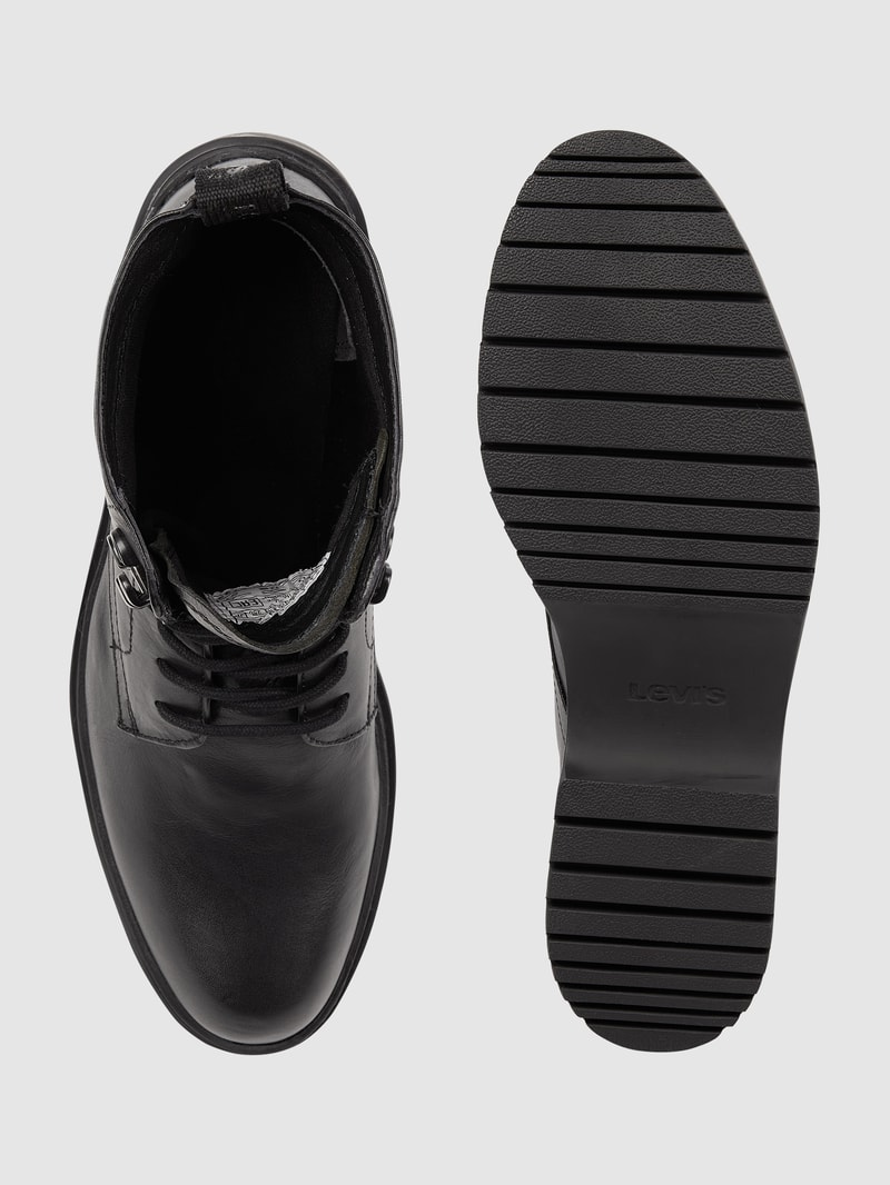Lederboots mit Schnürverschluss Modell 'Bria' in schwarz