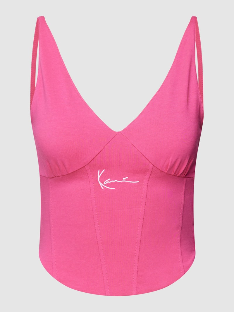 Top mit Label-Stitching - P&C x Karl Kani in pink