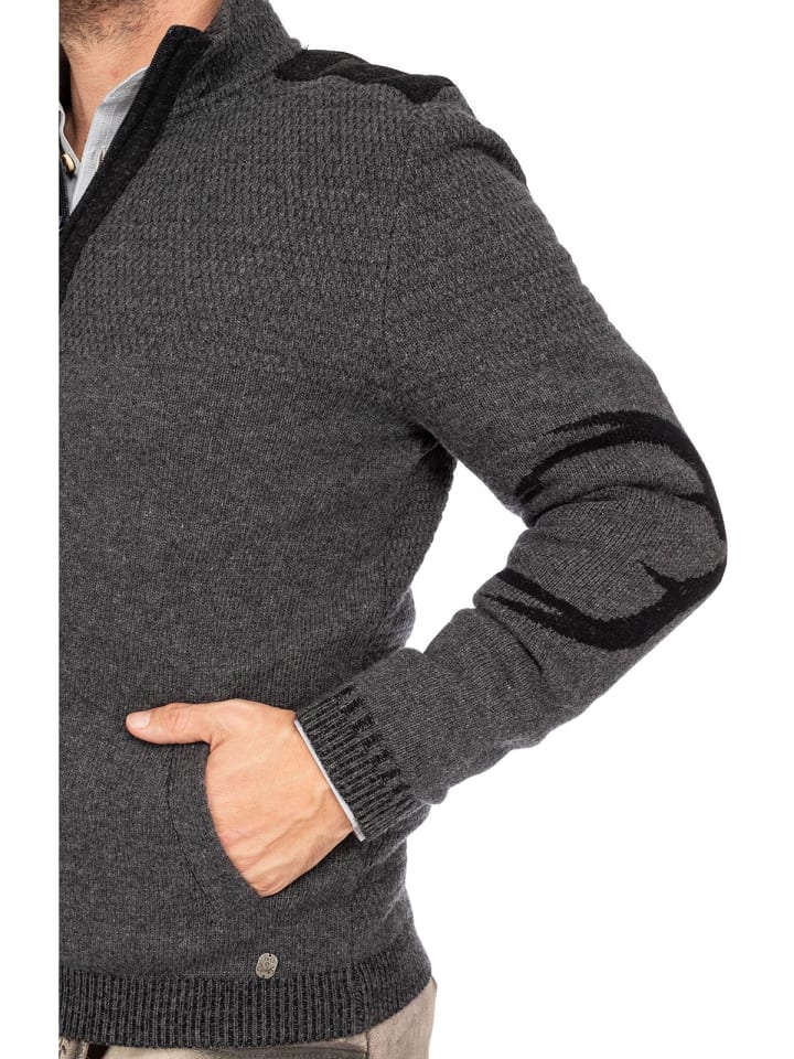 Spieth & Wensky Strickjacke WULF in anthrazit günstig kaufen