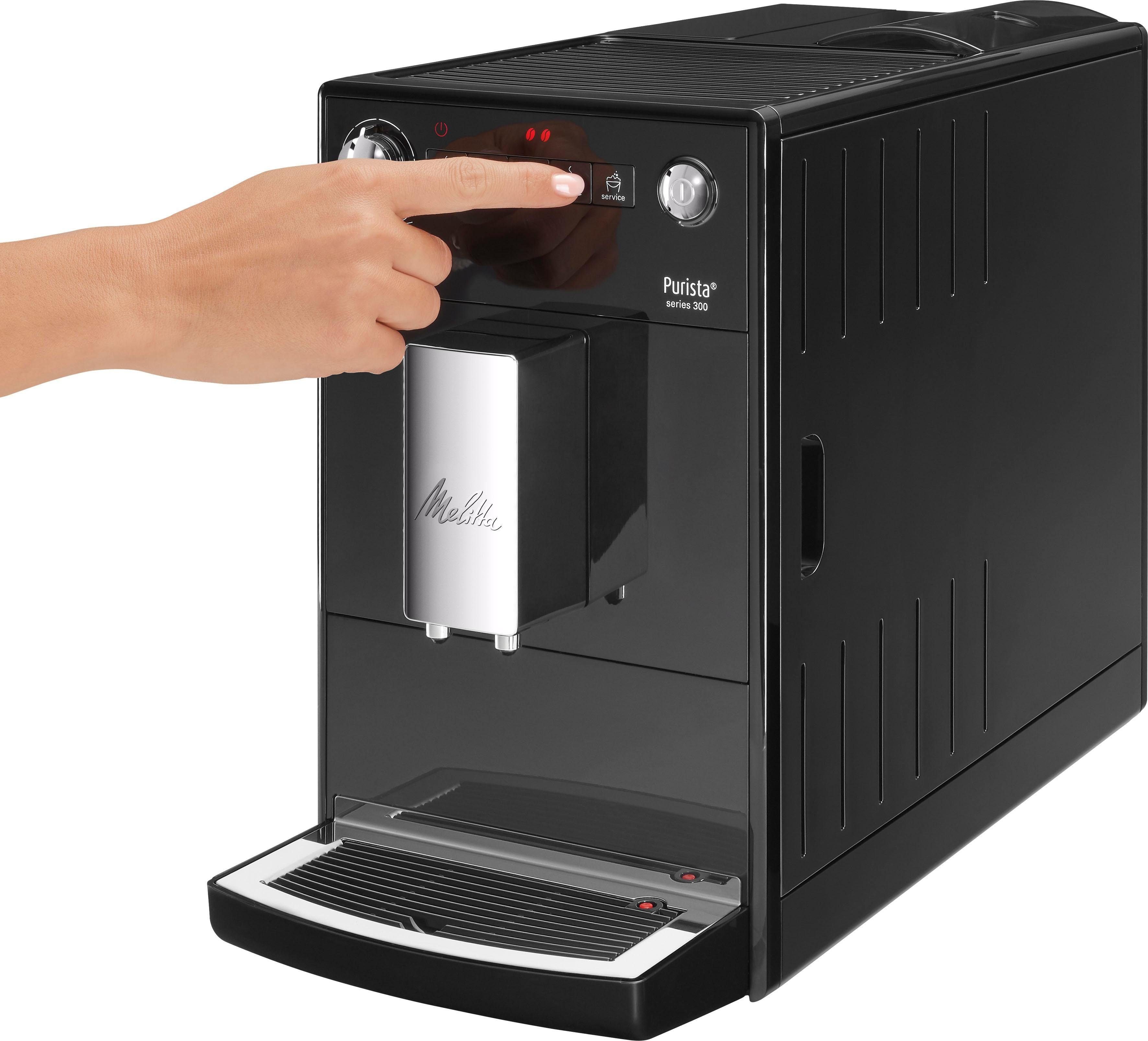 Melitta Kaffeevollautomat Purista® F230-102, schwarz, Lieblingskaffee-Funktion, kompakt & extra leise