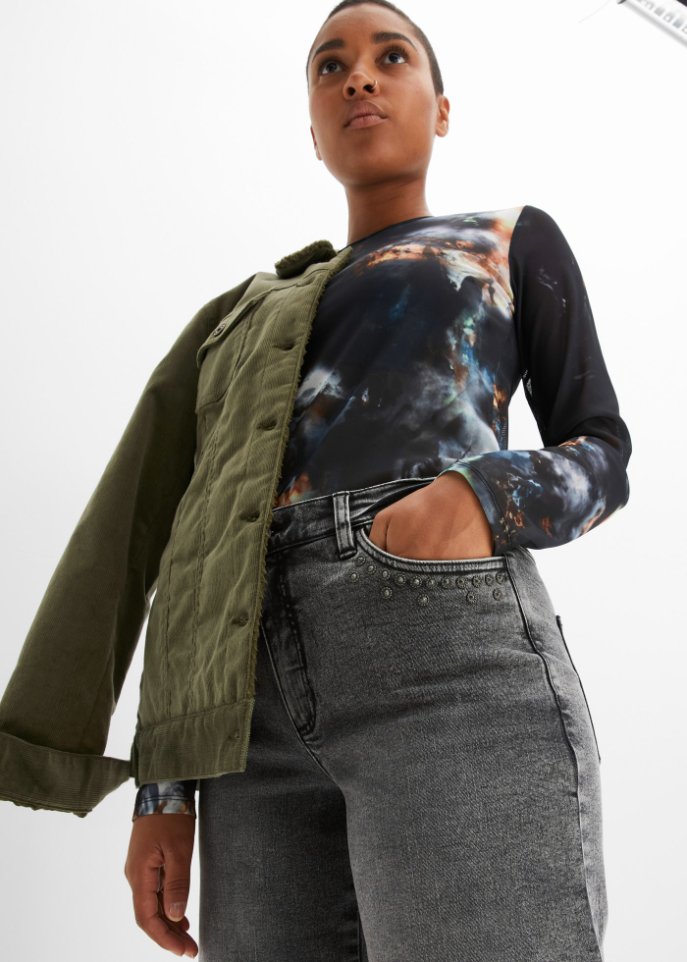 Marlene Jeans mit Nietenbesatz