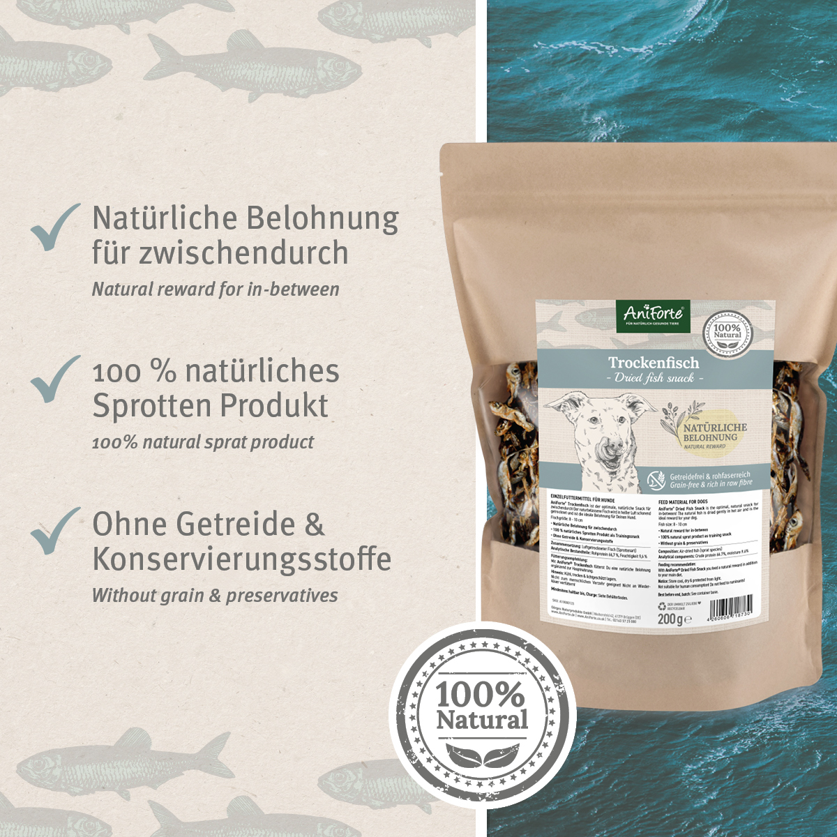 Aniforte Snacks Aniforte Trockenfisch 200g