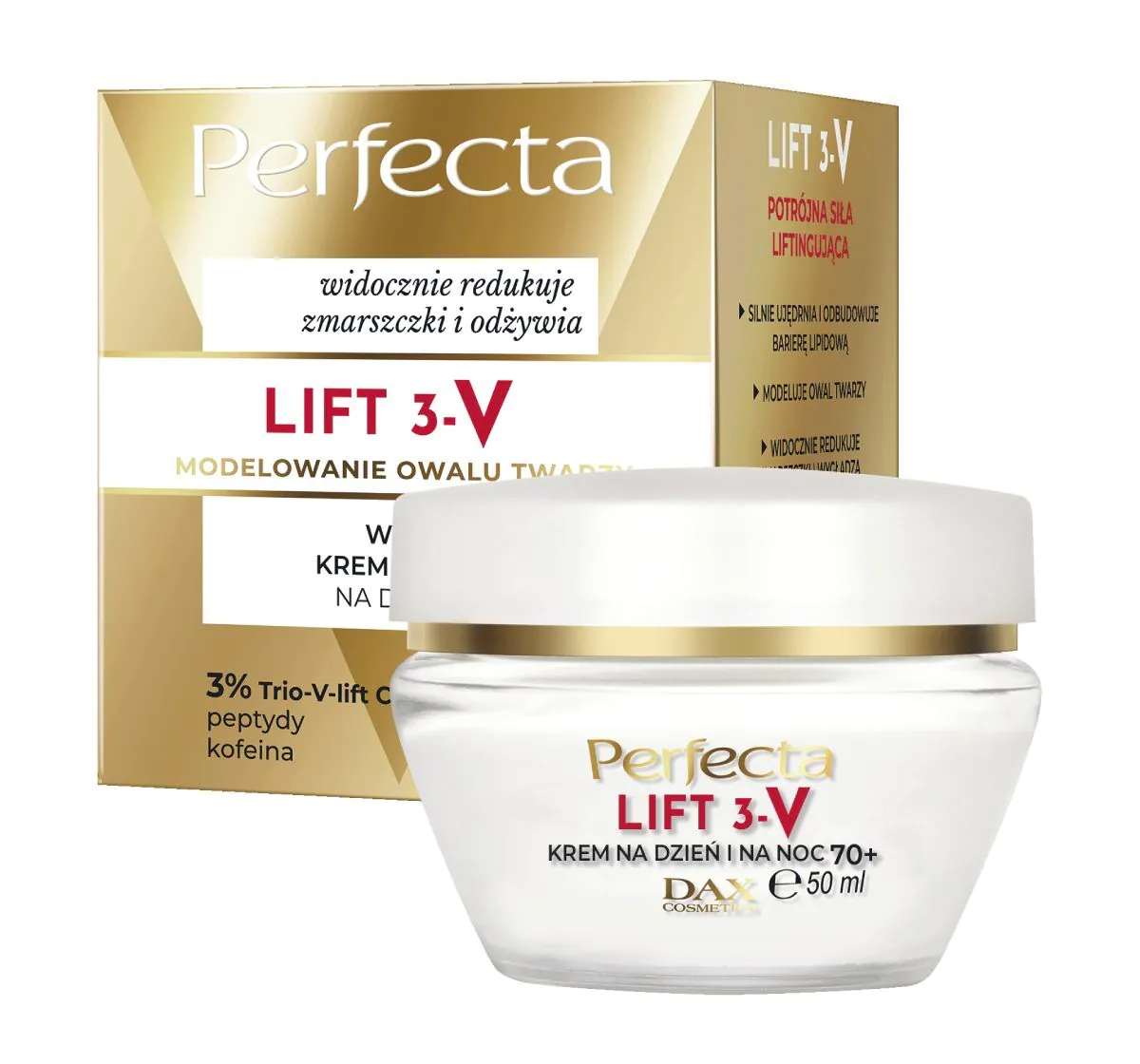 „Perfecta V-Lift“ stangrinamasis veido kremas nuo 70 metų