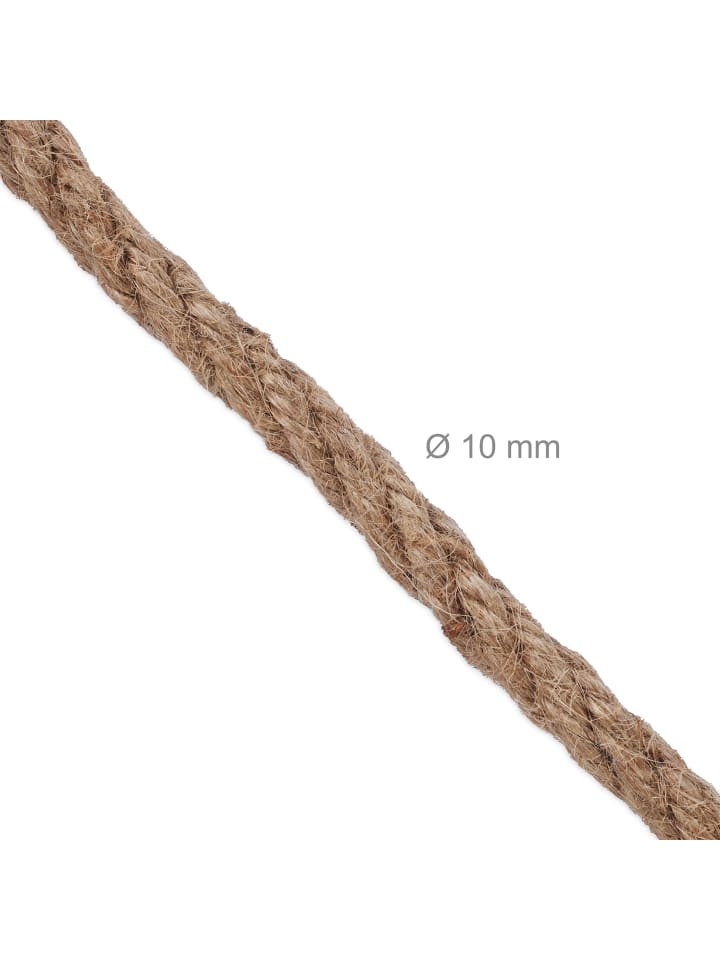 relaxdays 2 x Juteseil - 10 mm x 10 m günstig kaufen onesize