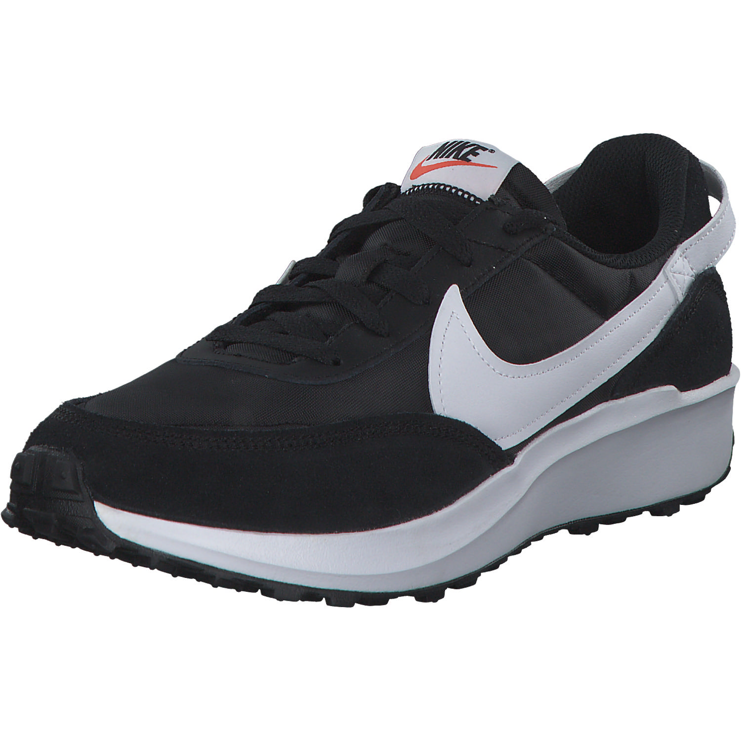 Nike Waffle Debut DH9523, Sneakers Low, Damen, BLACK/WHITE-ORANGE-CLEAR