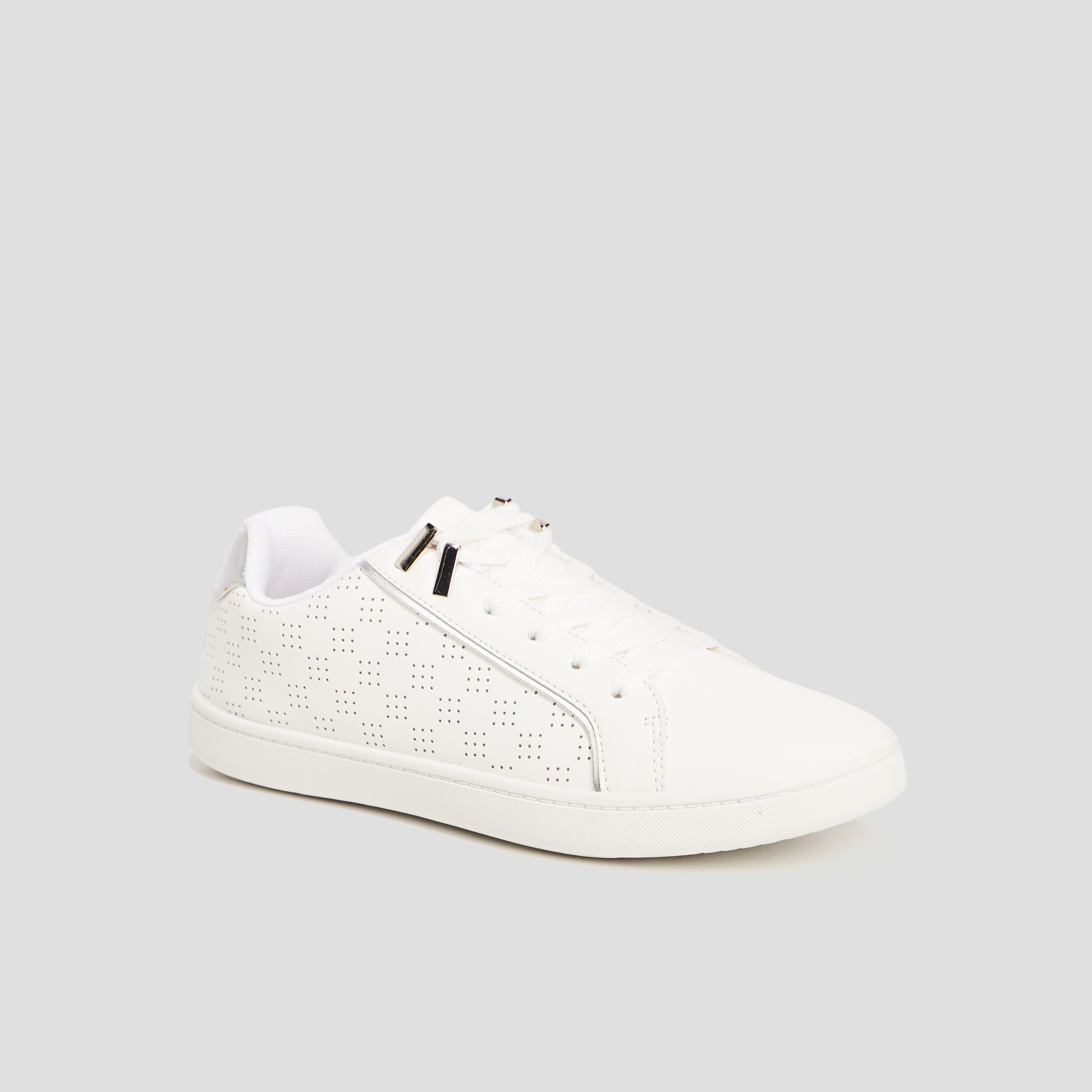 Baskets tennis à lacets Creeks blanc femme | La Halle