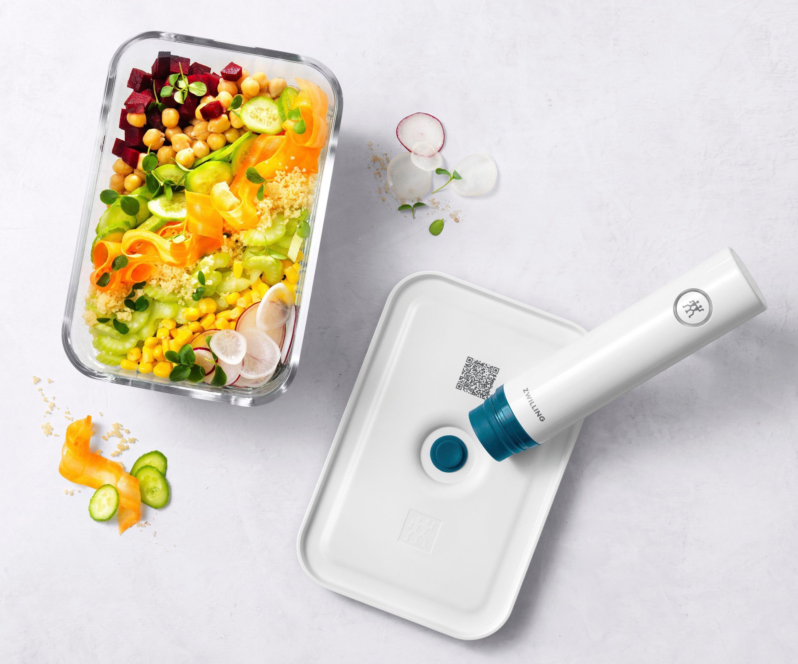 Zwilling Vakuumbehälter Fresh & Safe, Borosilikatglas, (1-tlg), Aufbewahrungsbox, spülmaschinen-/mikrowellengeeignet; ofengeeignet