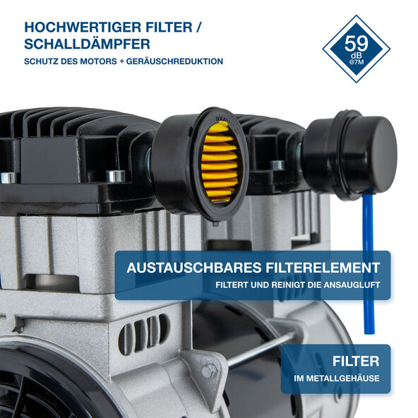 Silent Kompressor SAC55753, 8 bar / 50 l