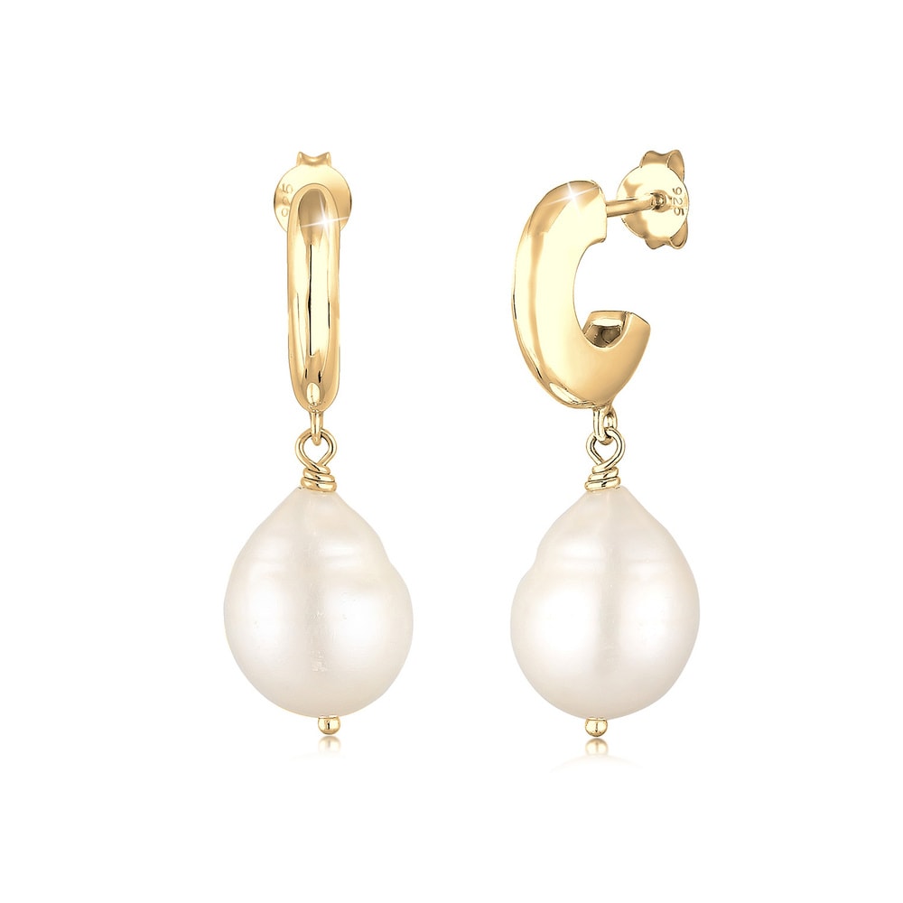 Elli Elli Boucles d'Oreilles Base Filigrane Perles d'eau Douce Boucles d'Oreilles Femm Boucles d'oreilles