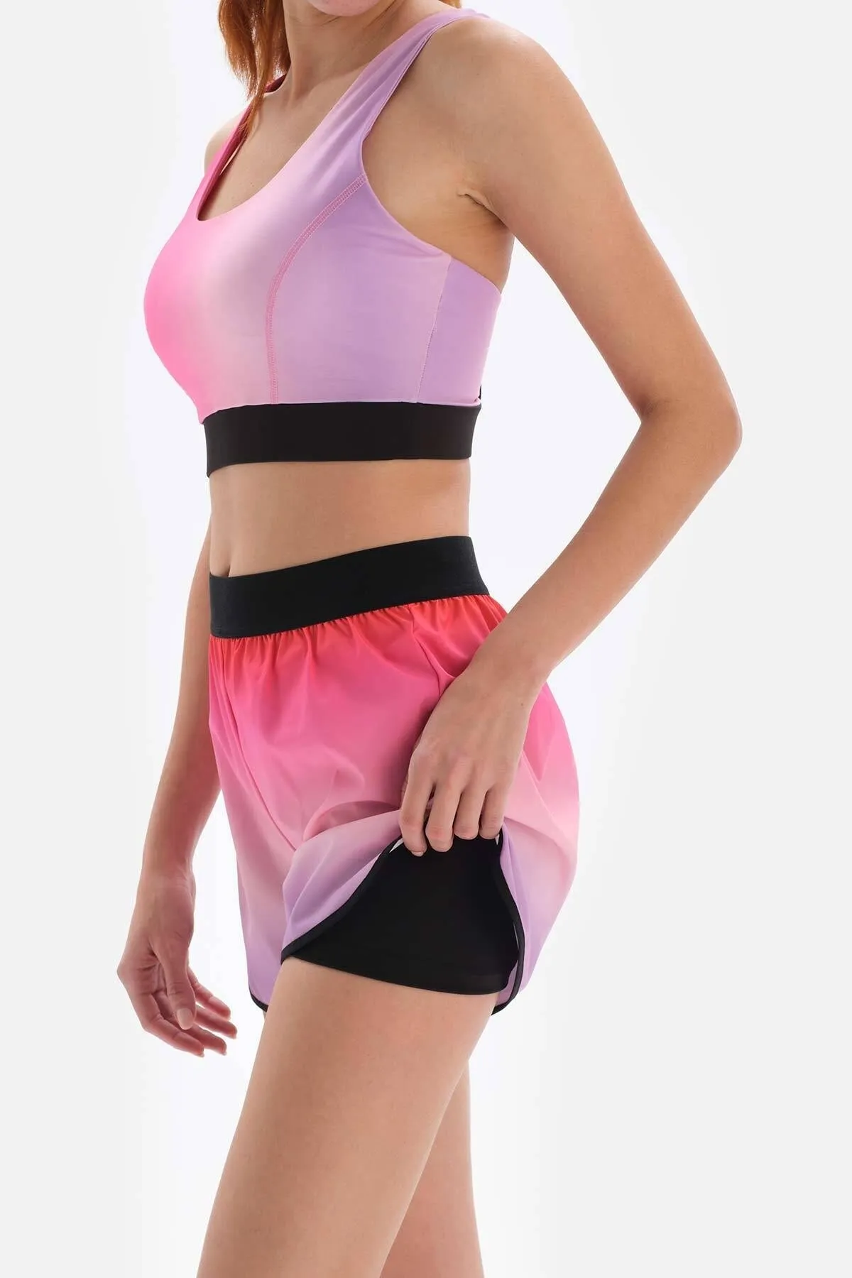 Dagi  Rosa Damen Shorts Strumpfhose Farbverlauf