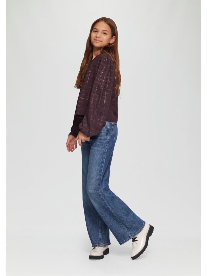 s.Oliver Bluse langarm in Lila günstig kaufen