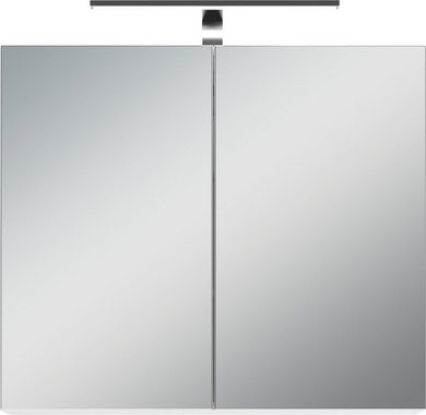 byLIVING Spiegelschrank Spree Breite 70 cm, 2-türig, mit LED Beleuchtung und Schalter-/Steckdosenbox