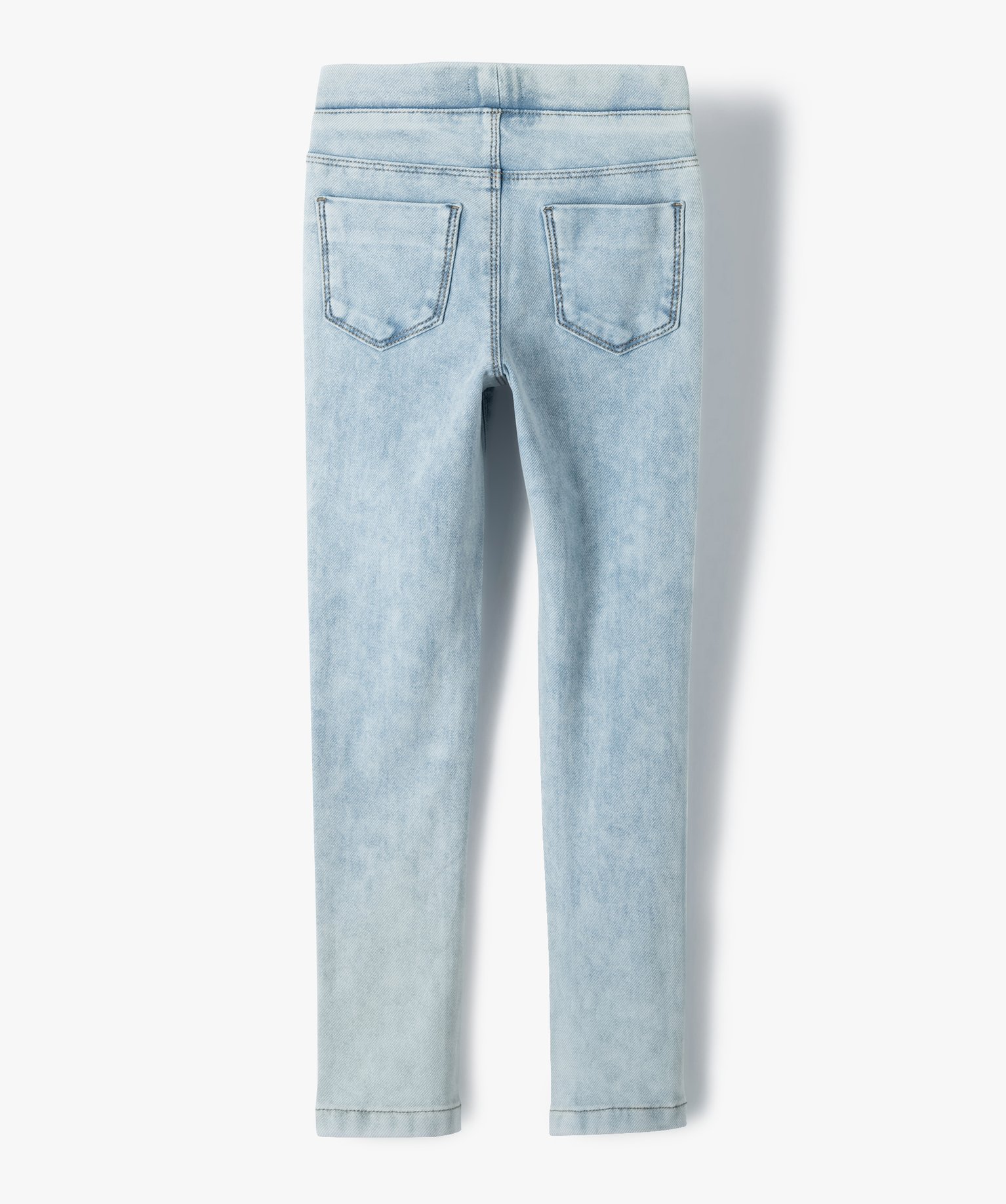 Jegging fille en maille très extensible bleach | GEMO