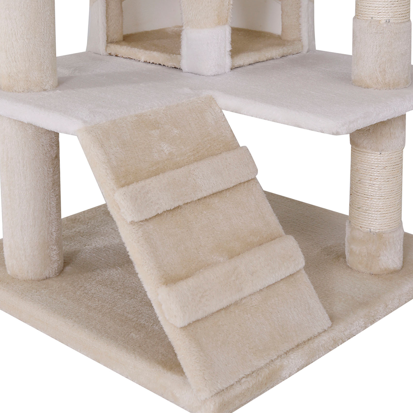 Lionto Kratzbäume Lionto Kratzbaum, Höhe 130 cm weiß/ beige