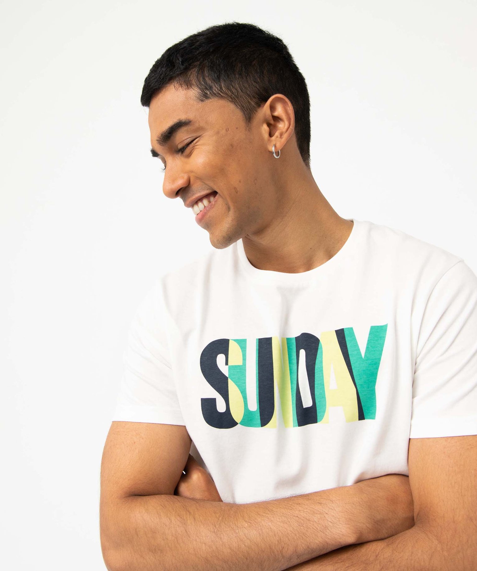 Tee-shirt homme imprimé à manches courtes blanc | GEMO