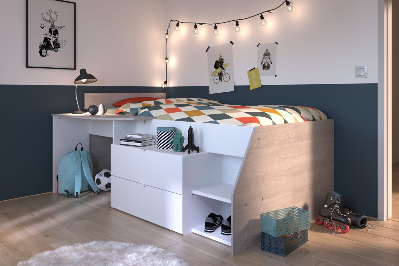Parisot Halbhohes Hochbett, Milky 1