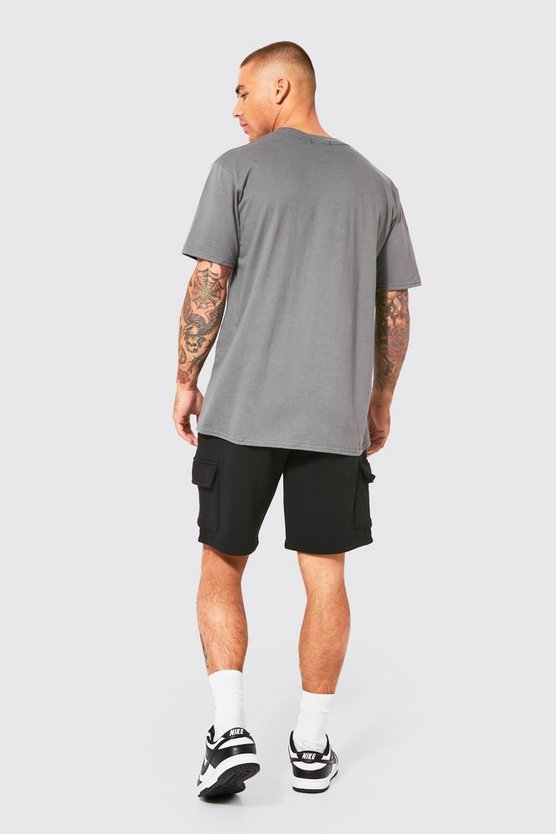 Lockere Jersey Cargo-Shorts aus Baumwolle