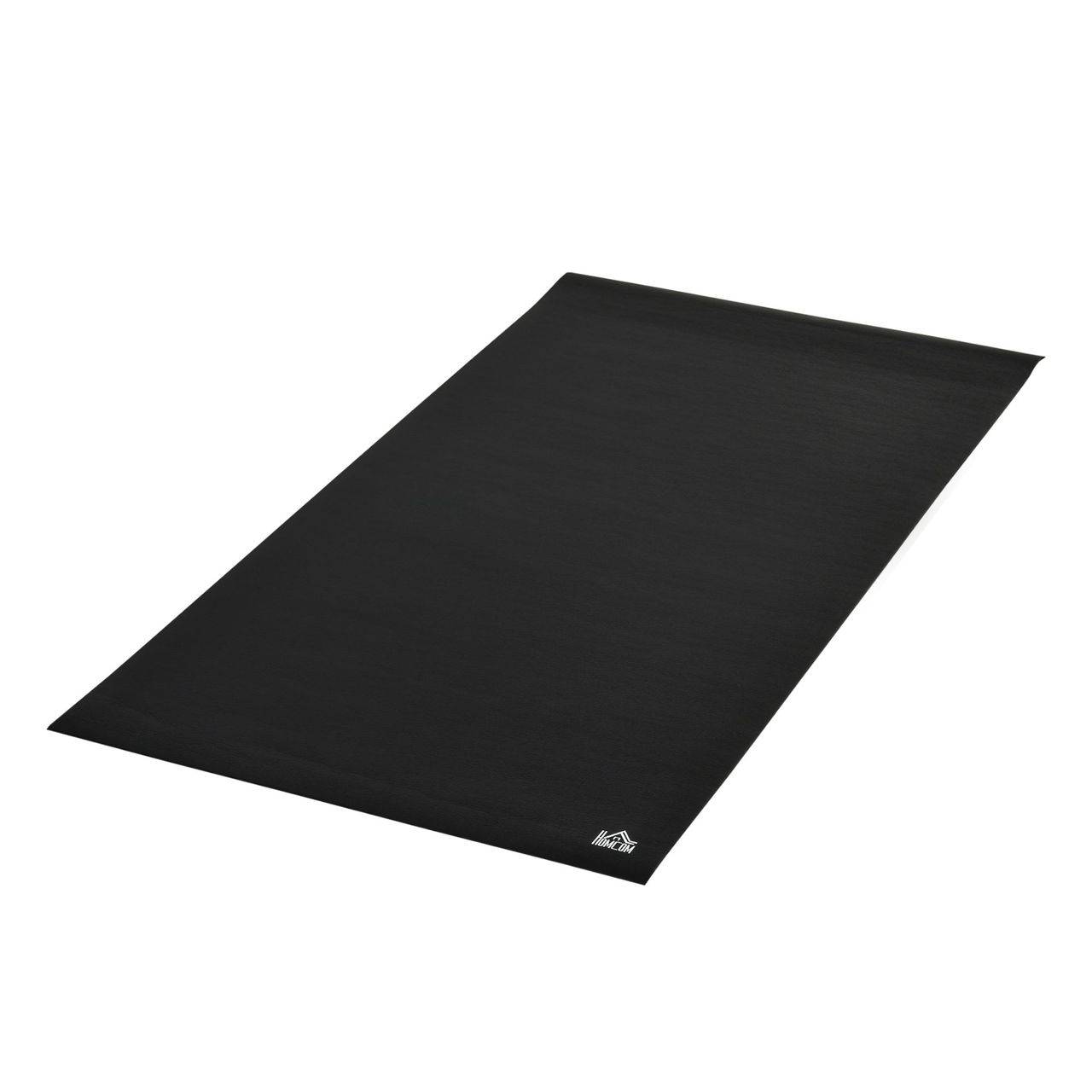 HOMCOM Bodenschutzmatte für Fitnessgeräte Sport Multifunktionsmatte Gymnastikmatten Yogamatten Anti-Rutsch Fitnessgerät für Heimtrainer Crosstrainer Laufband Schwarz 180 x 90 x 0,6 cm