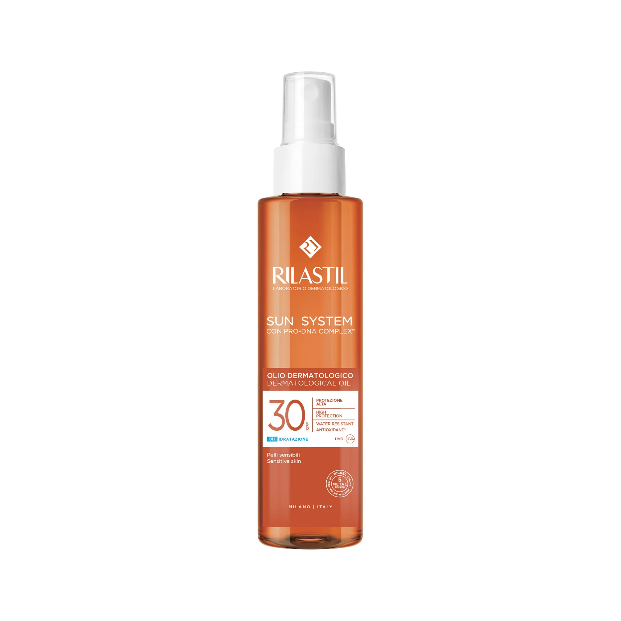 Aceite dermatológico Sun System SPF30 - Aceite corporal con protección solar de alta protección.