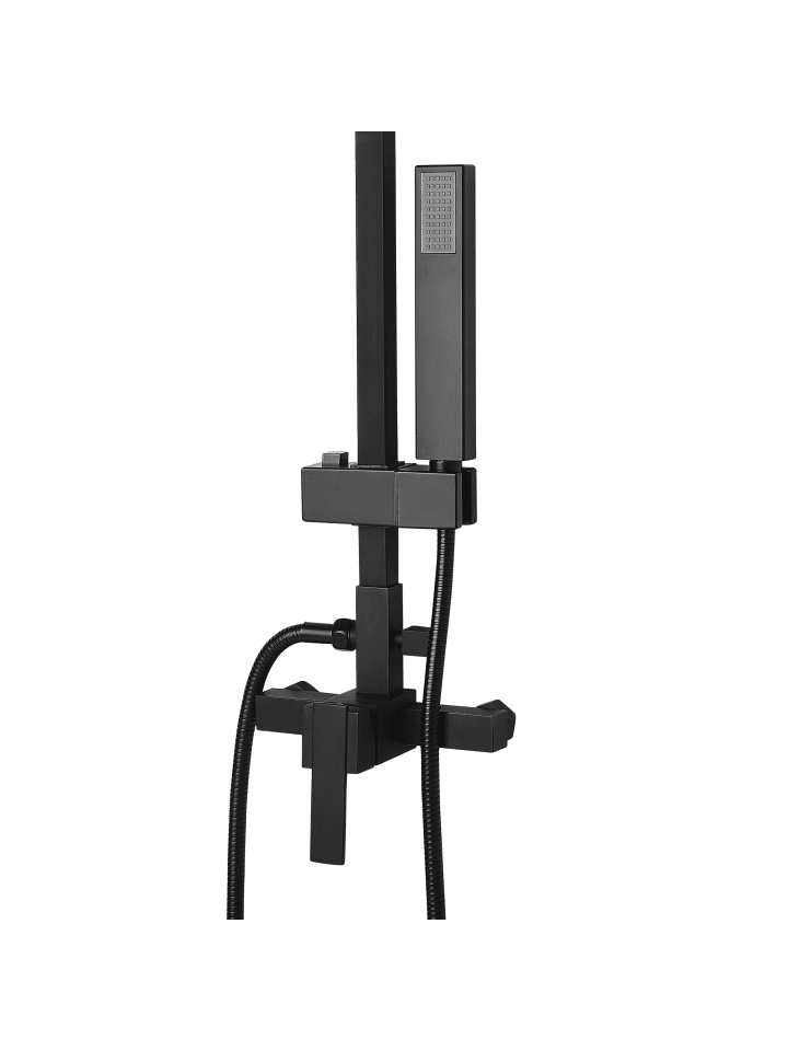 Beliani Wannenarmaturen TAGBO in Schwarz - (W) 18 x (H) 115 x (L) 52 cm günstig kaufen onesize