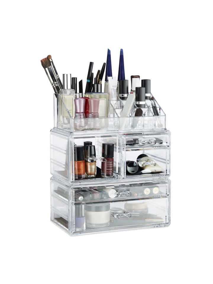 relaxdays Makeup Organizer in Transparent günstig kaufen onesize