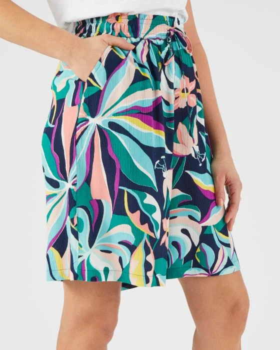 Bermuda crépon *fibres pure viscose Lenzing(TM) EcoVero(TM)