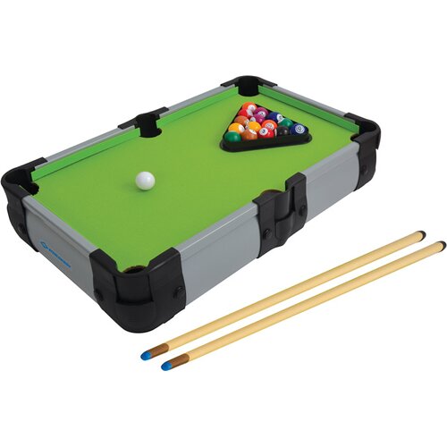TISCHSPIEL SCHILDKRÖT MINI BILLIARD TISCH, KLEINER BILLARDTISCH MIT 2 QUEUES, 16 BILLARDK