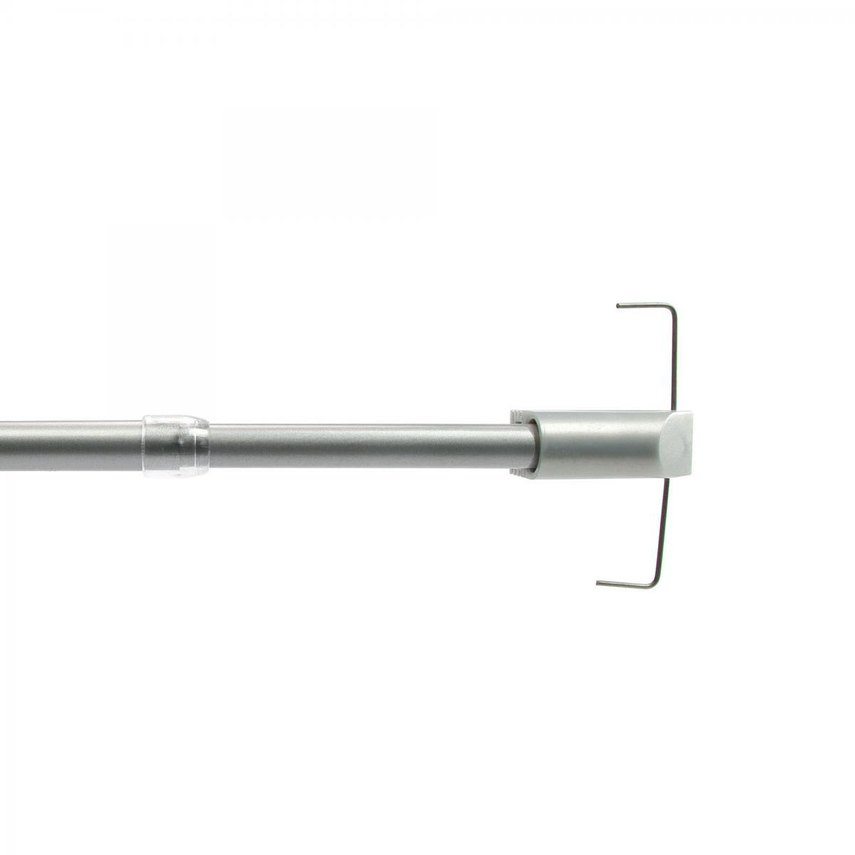 Bella Casa Cafehausstange, Gardinenstange, Scheibenstange ø 12 mm, 85 cm bis 135 cm ausziehbar, silber - matt