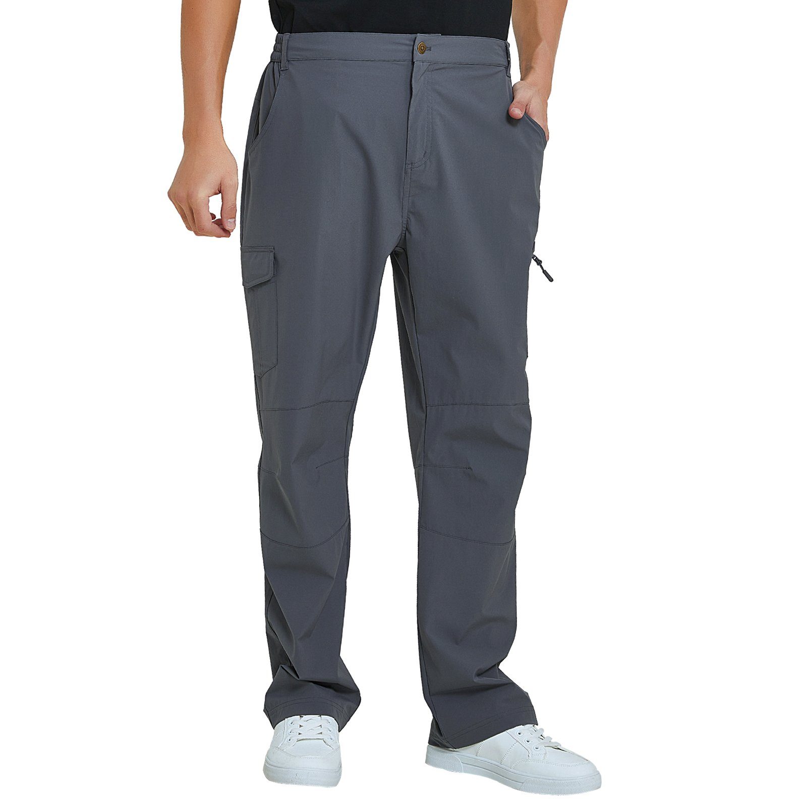 MEETYOO Outdoorhose Herren Wanderhosen Outdoorhose (Sommer-Trainingshose Trekkinghosen, Skateboarding, Klettern, Skifahren, Wandern, und Outdoor) Sporthose, Cargohose, Seitentaschen