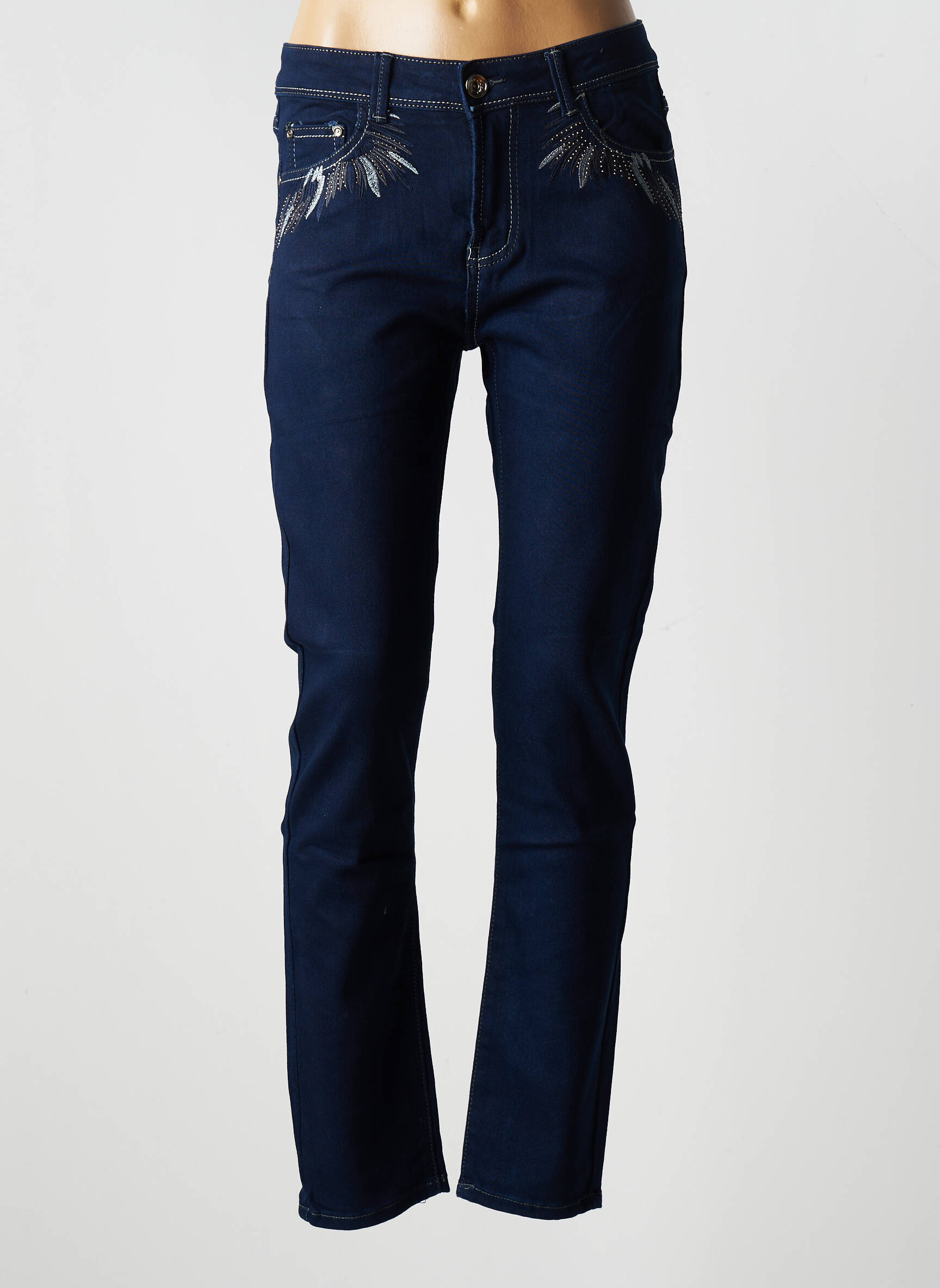 X Max Jeans Coupe Slim Femme couleur bleu