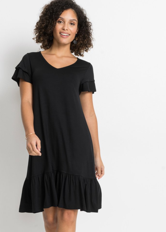 Jerseykleid mit Volant