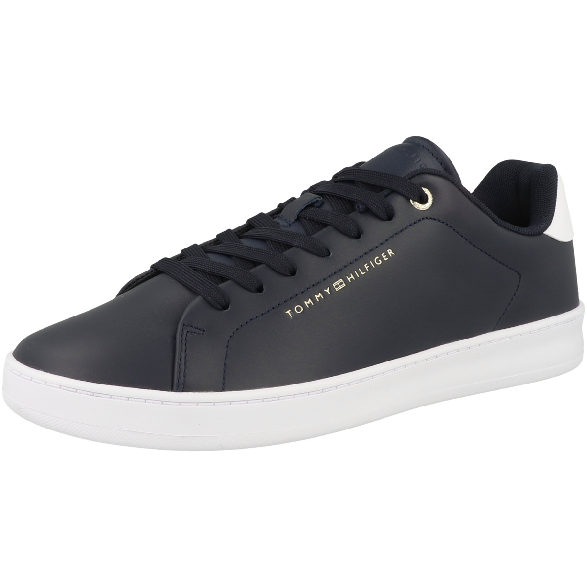 Tommy Hilfiger Court Cupsole Leather Gold Sneaker Low dunkelblau