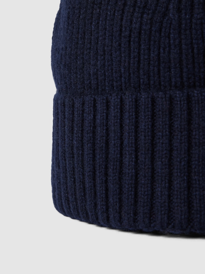Beanie mit Kaschmir-Anteil in marineblau