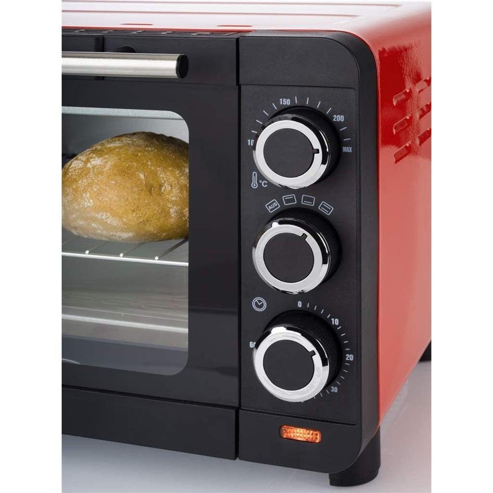 KORONA Minibackofen Mini-Backofen 57005, 1200 Watt, Toastofen, 14 Liter, Oberhitze, Unterhitze, Timer