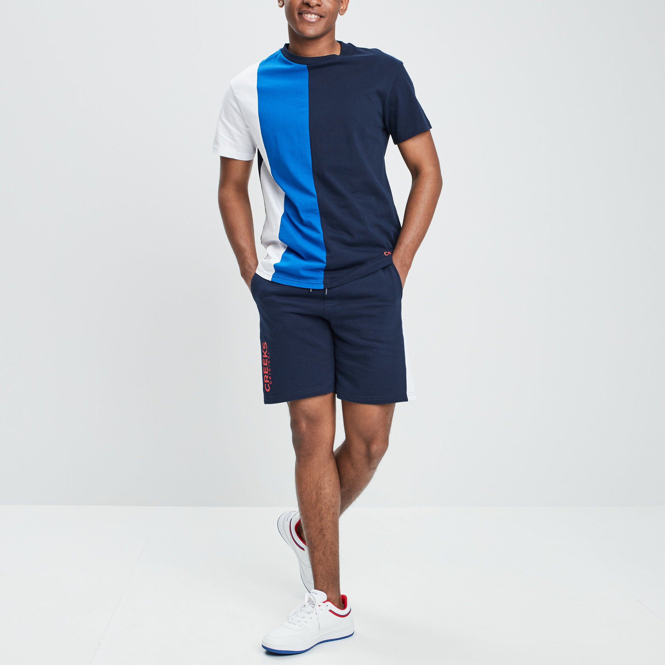 T-shirt manches courtes Creeks bleu homme | La Halle