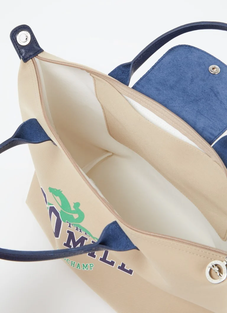 Longchamp  Le Pliage Collection S crossbodytas van canvas met leren details
