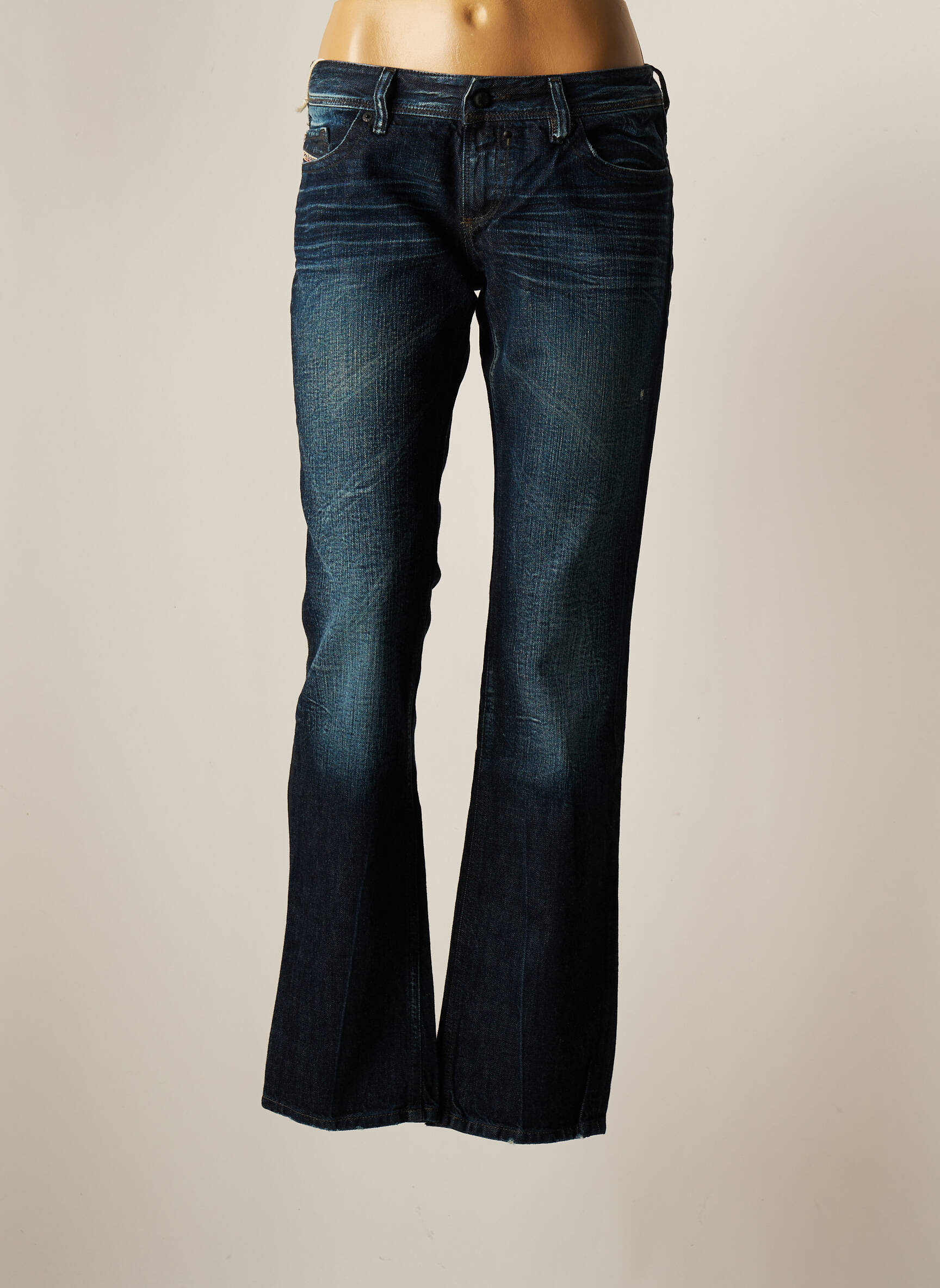 Diesel Jeans Coupe Droite Femme couleur bleu