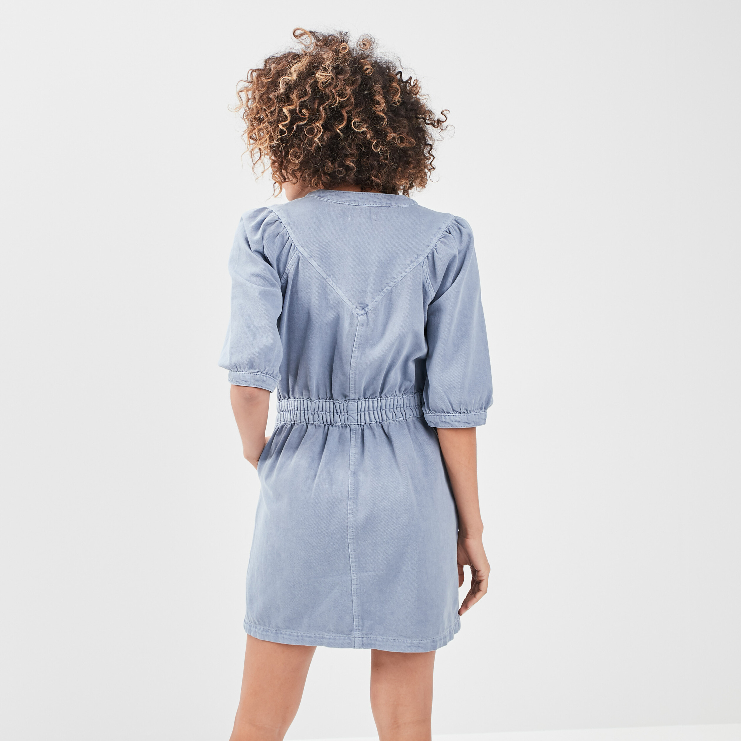 Robe chemise bleu femme | La Halle