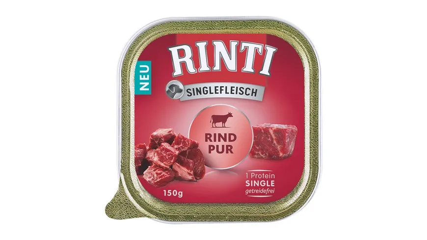 RINTI Hundenassfutter Singlefleisch Rind Pur 150 g