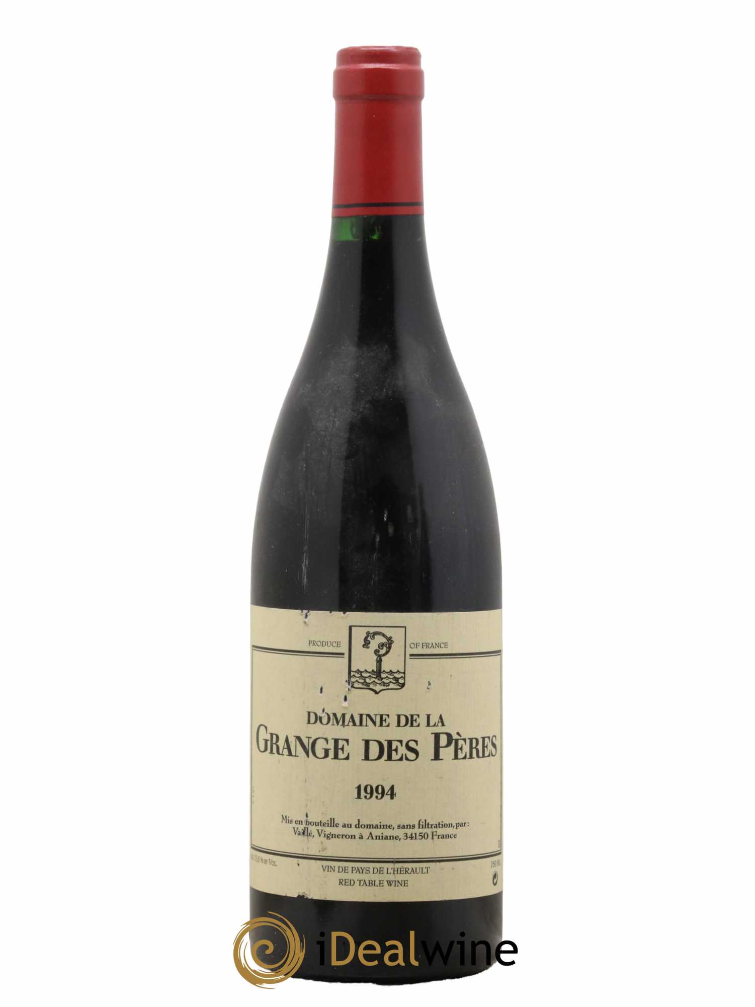 IGP Pays d'Hérault Grange des Pères Laurent Vaillé  1994 - Lot de 1 Bouteille