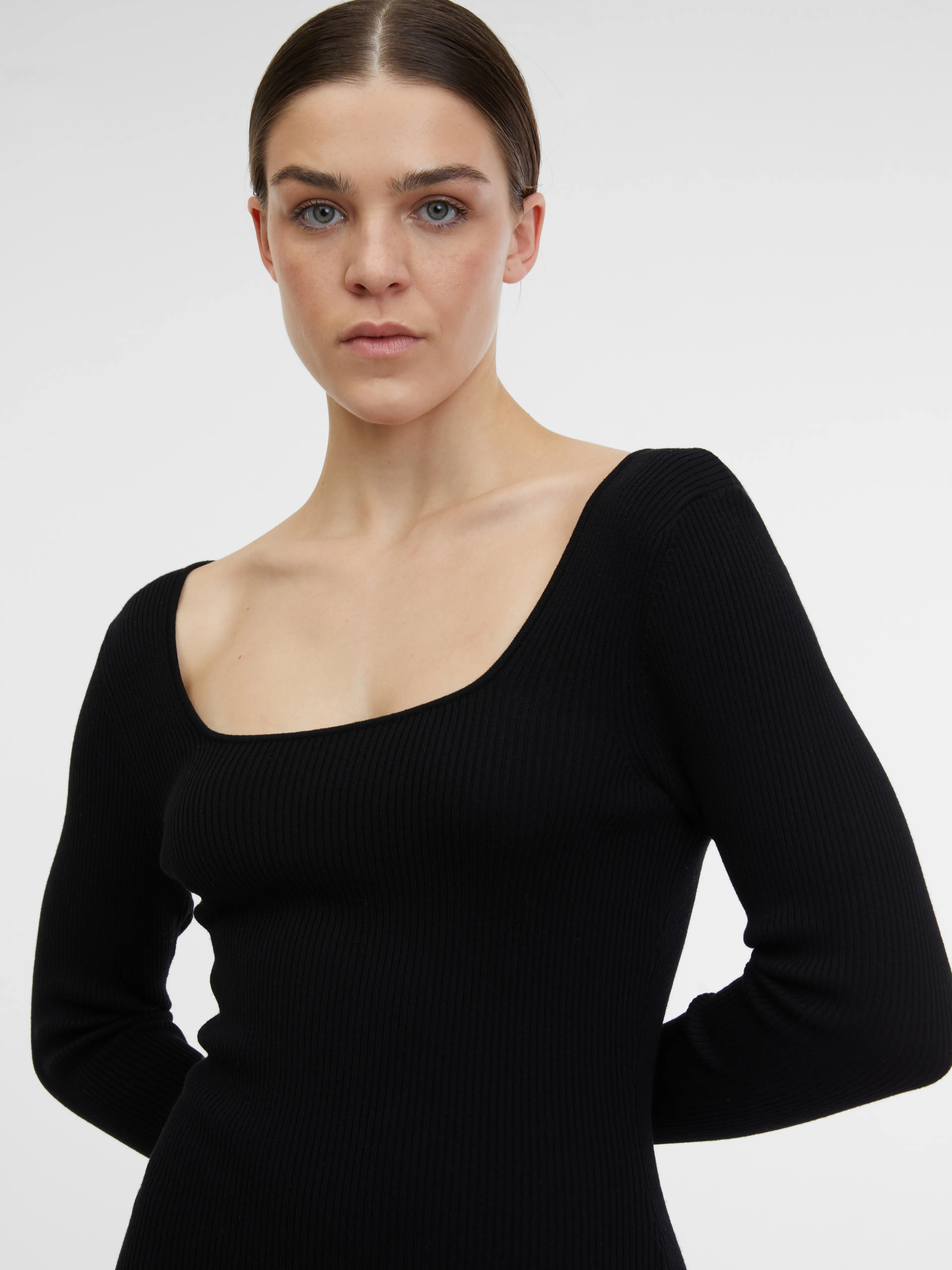 Schwarzes Damen-Pullover-Kleid ORSAY