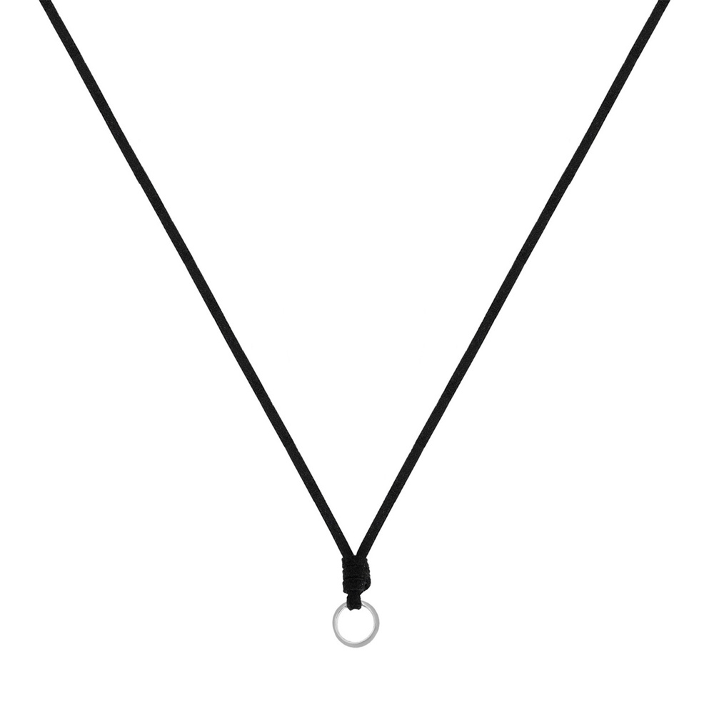 Elli Elli Collier Femme Simple Cuir Velours - (925/1000) Argent Bijoux