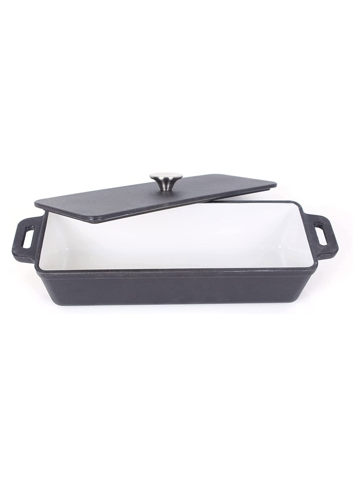 Echtwerk 2 tlg. Set Gusseisen Brotbackform mit Deckel 1.5 l in Schwarz günstig kaufen onesize