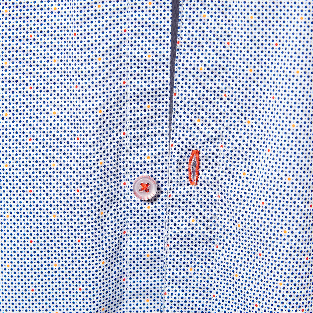 SINDH  Chemise régular bleue Homme à pois