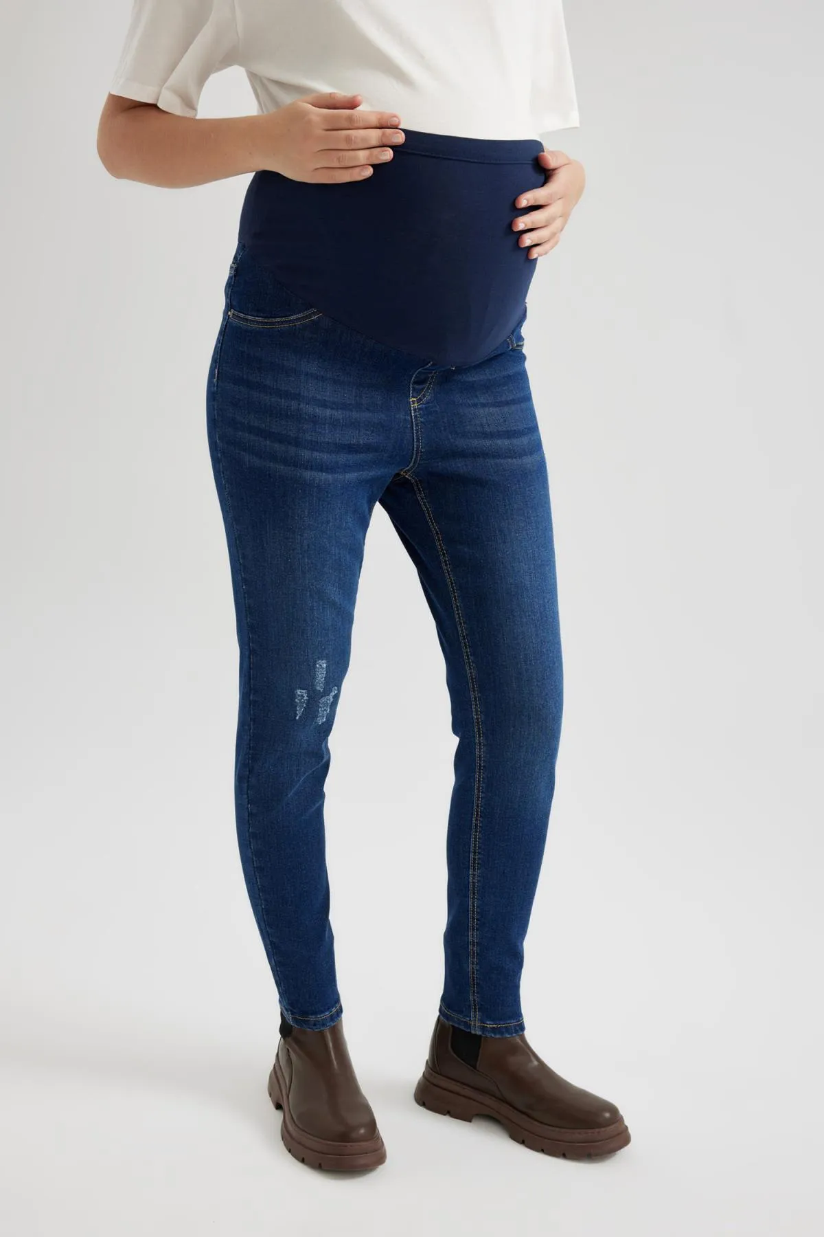 DeFacto  Skinny Fit, extra enge Passform, normale Taille, extra schmales Bein, Umstands-Jeanshose